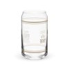 A glass with the word XXV Tactical Collectable Liberty Lager Can-Shaped Glass on it.