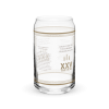 A XXV Tactical Collectable Liberty Lager Can-Shaped Glass can with the word vxx on it.