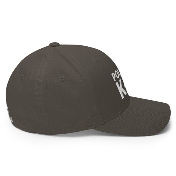 An Embroidered Police K-9 Patrol Hat, brown in color, embroidered with the letter 'K' in white.
