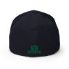A tactical black Embroidered Sheriff K-9 Patrol Hat with green thread.