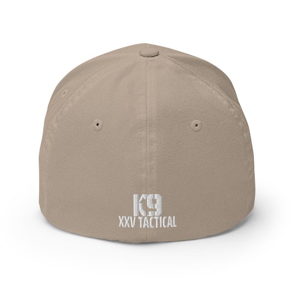 A tan hat with the word Embroidered Police K-9 Patrol Hat embroidered on it.