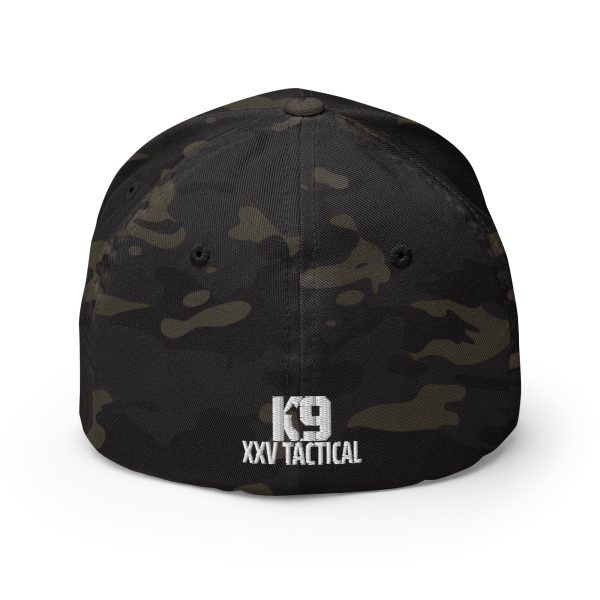 The Embroidered Police K-9 Patrol Hat in camouflage, featuring an embroidered police badge.