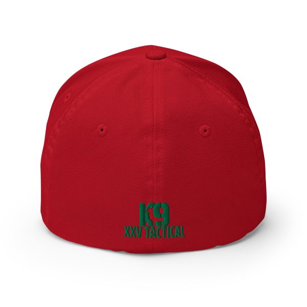 An embroidered Sheriff K-9 Patrol Hat with green thread and the word epi on it.
