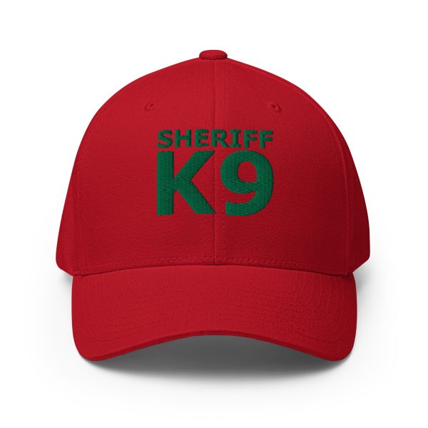 An Embroidered Sheriff K-9 Patrol Hat -Green Thread with the word sheriff on it.
