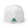 An Embroidered Sheriff K-9 Patrol Hat -Green Thread featuring an embroidered Sheriff logo on a white hat.