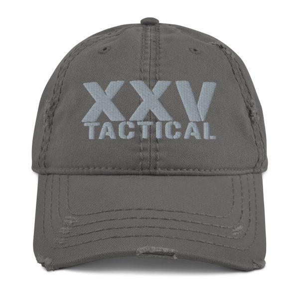 A Distressed XXV Tactical Hat.