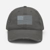 Embroidered Distressed American Flag Hat.