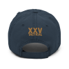A distressed navy We The People Distressed Dad Hat with the word xxx tactical on it.