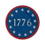 Red, White, and Blue 1776 Flag Patch embroidered patch in red