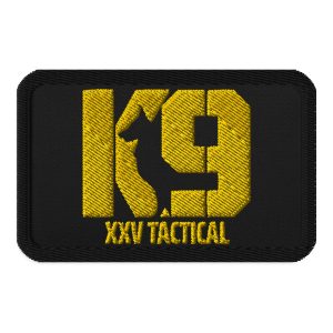 Gold K-9 Patch embroidered.
