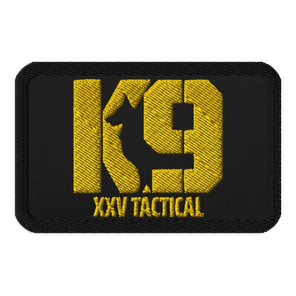 Gold K-9 Patch embroidered.
