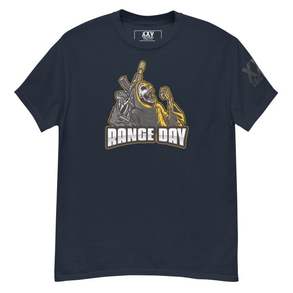 A Range Day t-shirt featuring the words "Range Day" prominently.