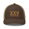 A XXV Tactical Trucker Cap with the words xxx tactical on it.