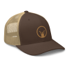 An Iron Sights Trucker Cap, featuring a crown on an Iron Sights Trucker Cap hat.