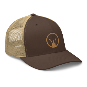 An Iron Sights Trucker Cap, featuring a crown on an Iron Sights Trucker Cap hat.