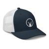 The navy and white Iron Sights Trucker Cap features Iron Sights.
