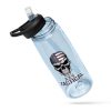 A XXV Tactical CamelBak Sports Bottle -American Skull with an American flag on it, showcasing patriotic vibes.