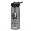 A XXV Tactical CamelBak sports bottle -American Skull with an American flag on it.
