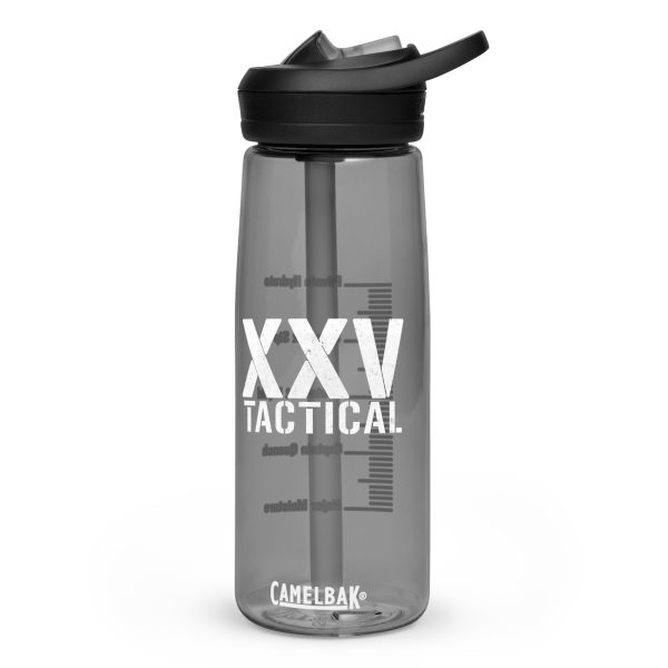 A XXV Tactical CamelBak Sports Bottle with the words Tactical on it.