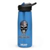The XXV Tactical CamelBak Sports Bottle -American Skull features an American Skull design in bold blue.