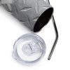 A 'XXV Tactical' Stainless Steel Tumbler with a lid and a straw next to it.