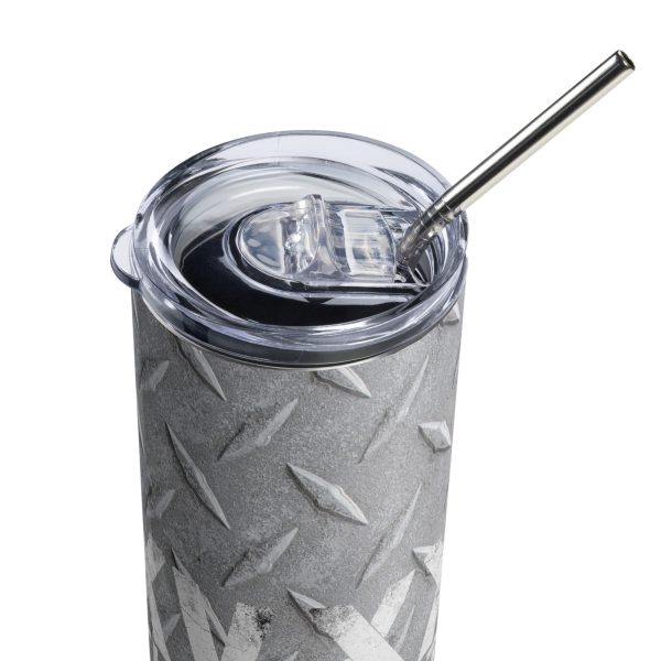 A 'XXV Tactical' Stainless Steel Tumbler with a straw and a lid.