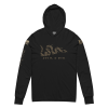 A Men's Join or Die Hooded Long Sleeve Tee featuring a black long sleeve design with an image of a snake.