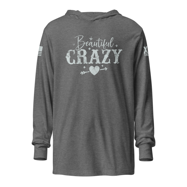 Women's Beautiful Crazy Hooded Long Sleeve Tee.