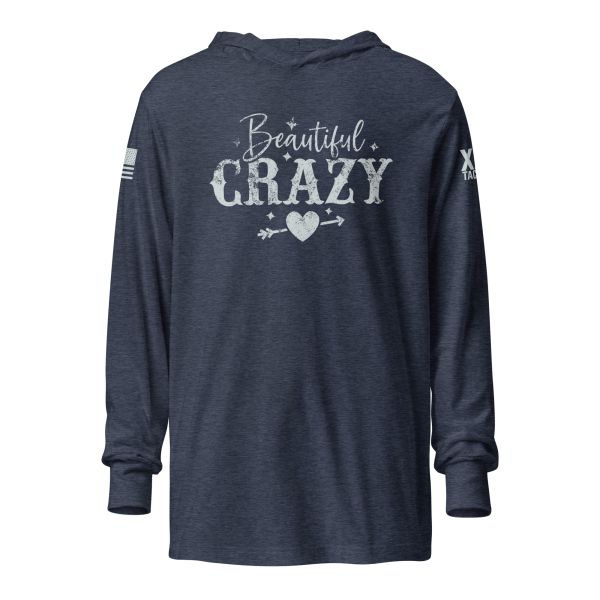Women's Beautiful Crazy Hooded Long Sleeve Tee.
