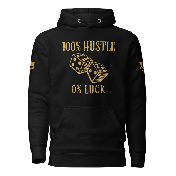This Men's 100% Hustle 0% Luck Hoodie is the perfect blend of luck and hustle.