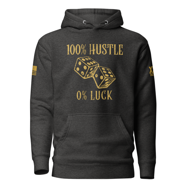 Men's 100% Hustle 0% Luck Hoodie.