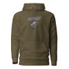 A Men's Stay Salty Embroidered Hoodie featuring a blue fish design, perfect for those who want to Stay Salty.