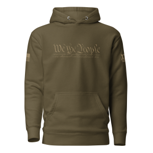 A green Men's We The People Hoodie with the words "We The People" on it.