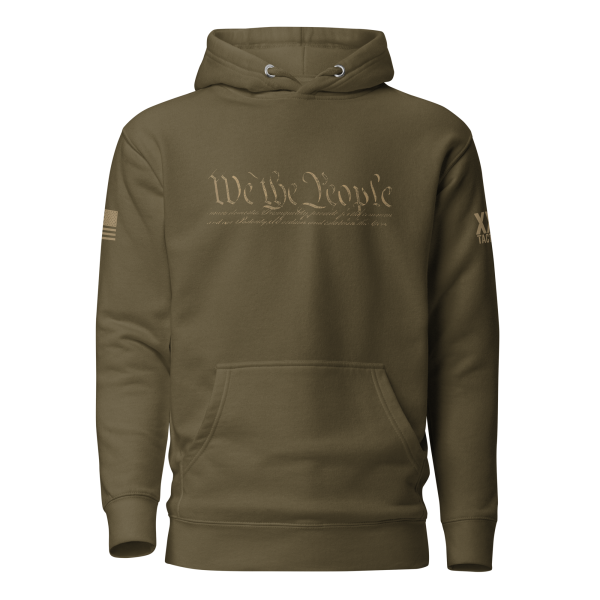 A green Men's We The People Hoodie with the words "We The People" on it.