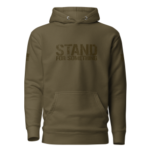 This description is for a Men's Stand For Something Hoodie, made specifically for men.