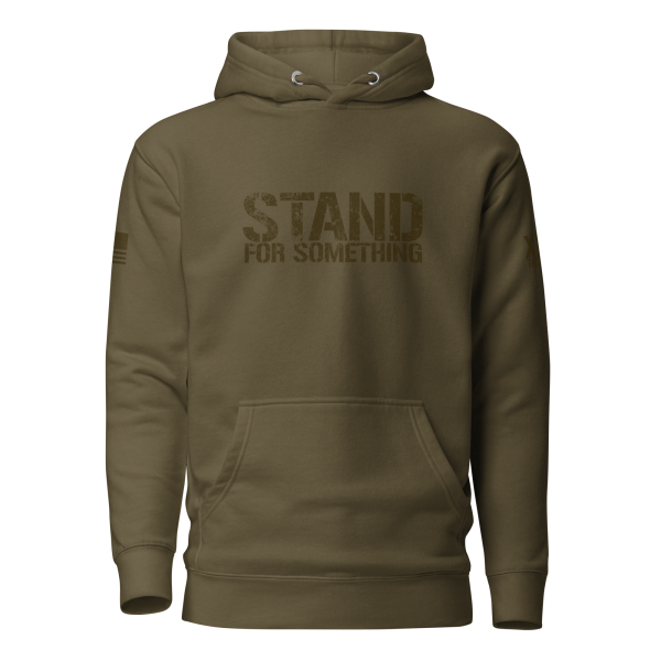 This description is for a Men's Stand For Something Hoodie, made specifically for men.