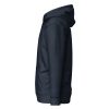 A men's Stay Salty embroidered hoodie with an embroidered purple logo of "Stay Salty" on it.