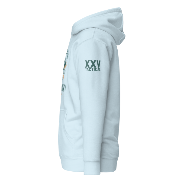A white Men's Get Salty Hoodie featuring the word xxx on it.