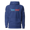 A Men's Wee Woo - Police - First Responder Hoodie, featuring the word "Wee Woo" in bold letters, perfect for fans of police-inspired fashion.