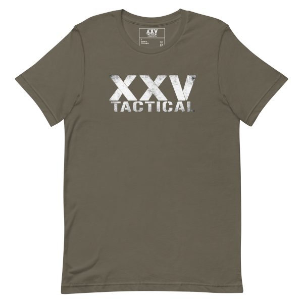 The XXV Tactical T-Shirt in olive green.