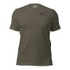 A men's olive green XXV Tactical Thin Blue Line t-shirt, adding a subtle touch of tactical flair.