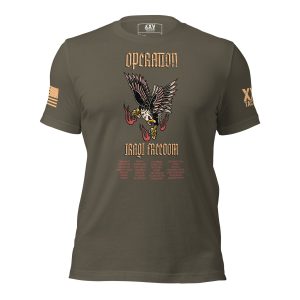 An Operation Iraqi Freedom T-Shirt featuring an image of an eagle.