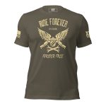 A Men's Ride Forever - Forever Free Tee with the bold slogan "Ride Forever" prominently displayed.