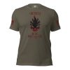 Get ready to fight your fears with our Men's We Fight What You Fear Firefighter Tee that boldly declares, "Firefighter: We are not what you fear.