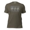 A Thin White Line Healthcare & EMT Tee with an American flag and a thin white line, symbolizing healthcare.