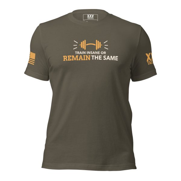 A Men's Train Insane or Remain The Same Tee.