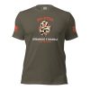 A Men's Jiu-Jitsu Tee (Strangle & Mangle) featuring an image of a jiu-jits, perfect for strangle & mangle enthusiasts.
