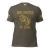 A Men's 100% Hustle 0% Luck Tee featuring the empowering phrase "100% hustle.