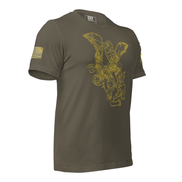 A Men's Saint Michael defeating Satan Tee.