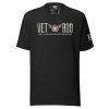 A Men's Vet Bod - Like a Dad Bod But With Pain T-Shirt with "Vet Bod" printed on it.